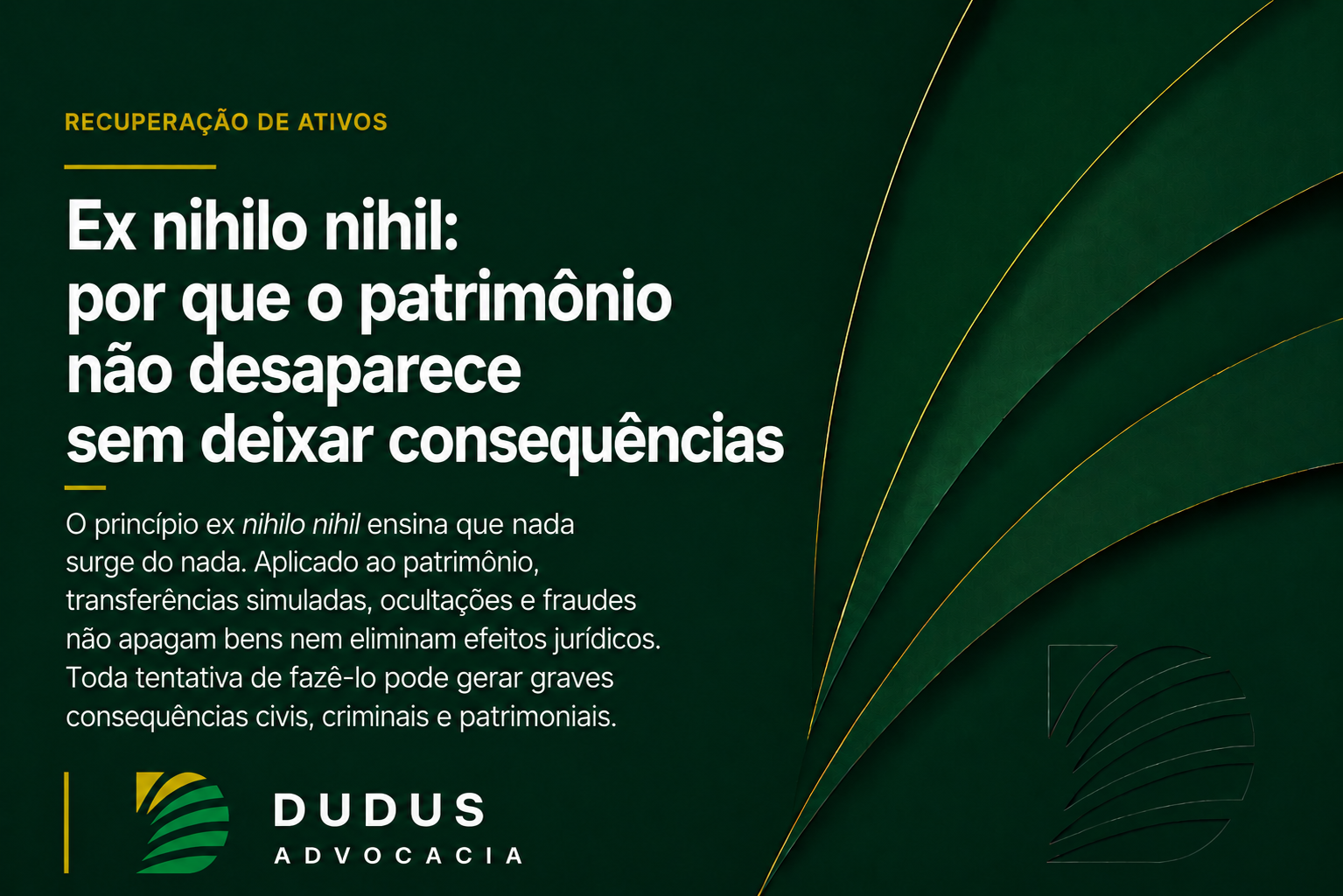 Ex nihilo nihil: por que o patrimônio não desaparece sem deixar consequências