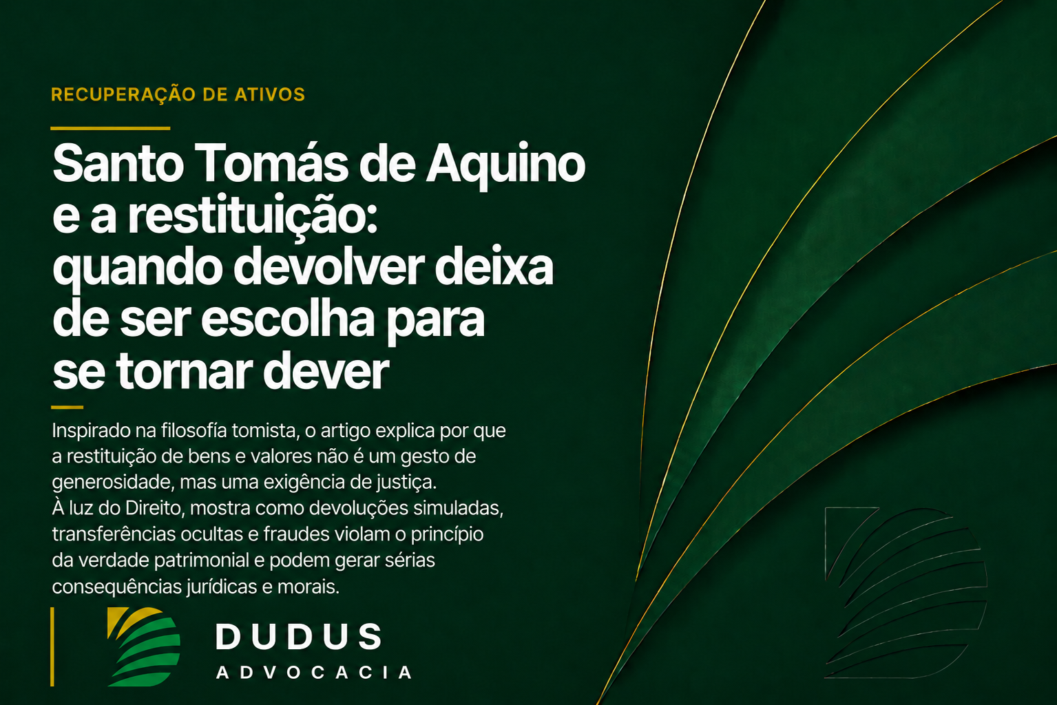 Santo Tomás de Aquino e a restituição: quando devolver deixa de ser escolha para se tornar dever